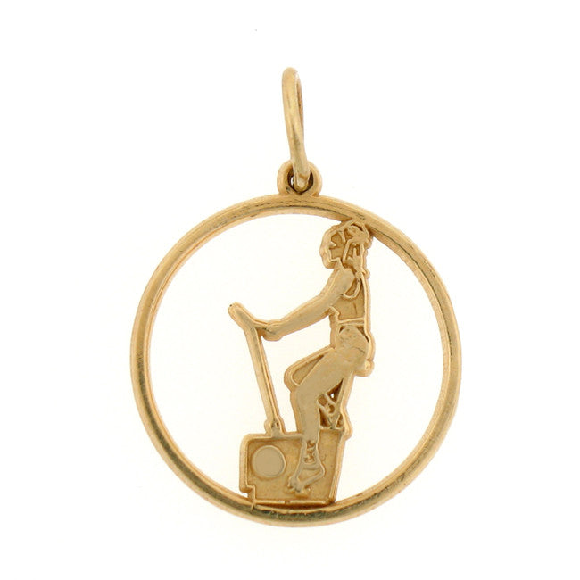 14K GOLD SPORT CHARM - BODYBUILDING #6319