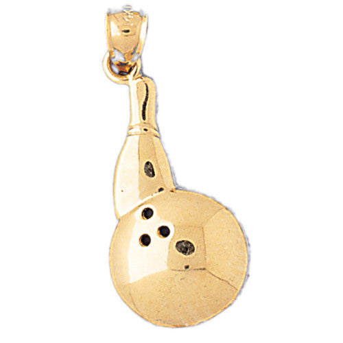 14K GOLD SPORT CHARM - BOWLING # 3267