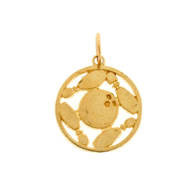 14K GOLD SPORT CHARM - BOWLING #6328