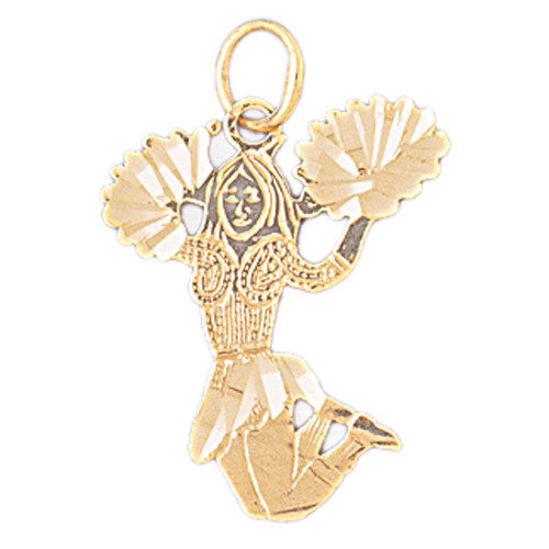 14K GOLD SPORT CHARM - CHEERLEADER #3505
