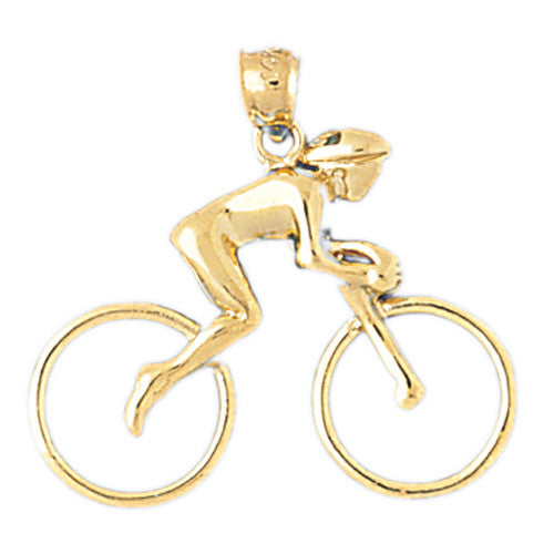 14K GOLD SPORT CHARM - CYCLING #3648