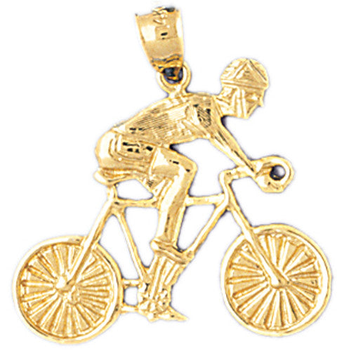 14K GOLD SPORT CHARM - CYCLING #3651