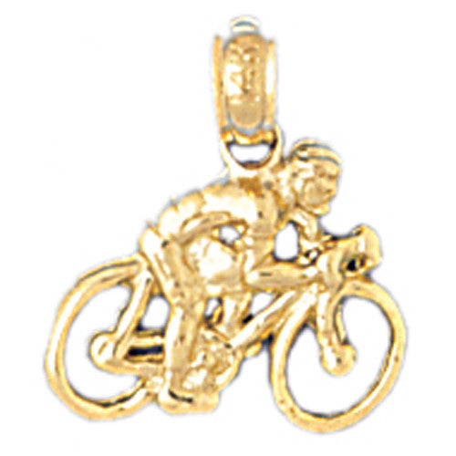 14K GOLD SPORT CHARM - CYCLING #3659