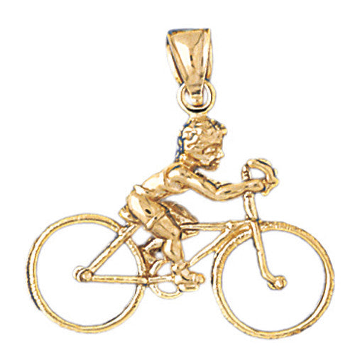 14K GOLD SPORT CHARM - CYCLING #3711