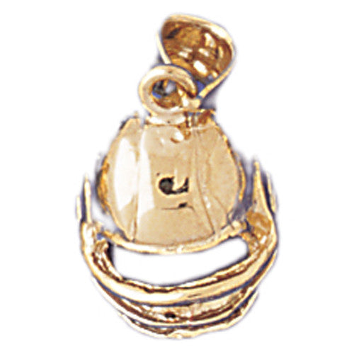 14K GOLD SPORT CHARM - FOOTBALL HELMET 3D # 3204