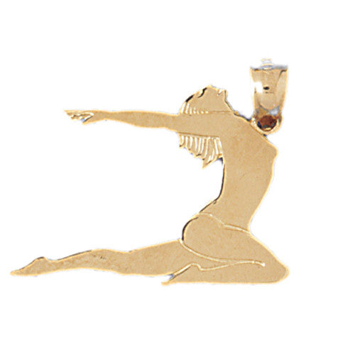 14K GOLD SPORT CHARM - GYMNASTICS #3540