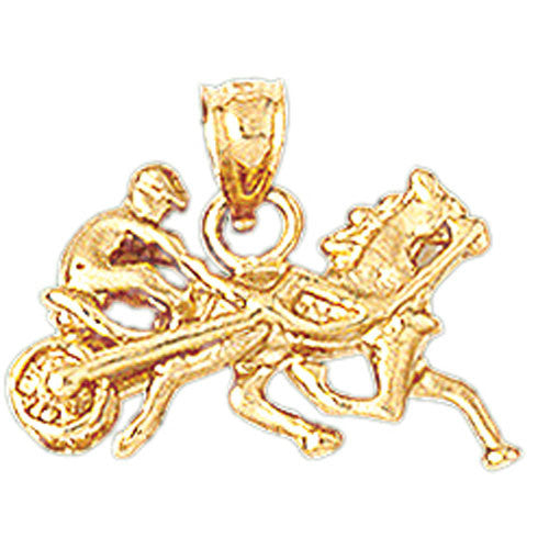 14K GOLD SPORT CHARM - HARNESS RACING #1784