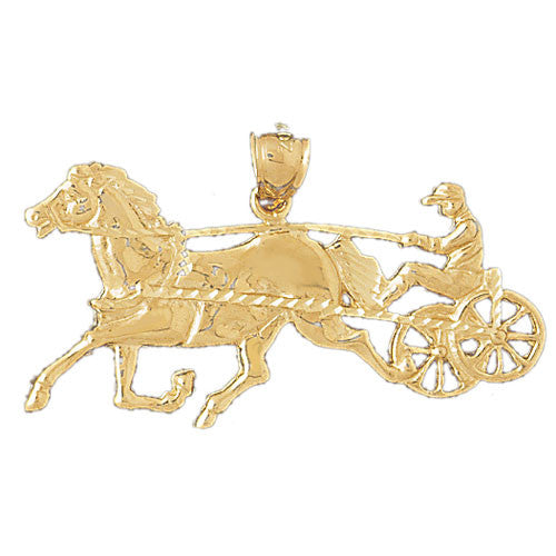 14K GOLD SPORT CHARM - HARNESS RACING #1799