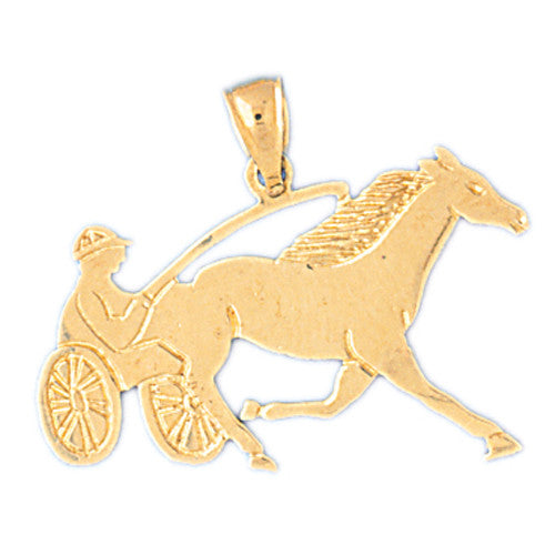 14K GOLD SPORT CHARM - HARNESS RACING # 3439