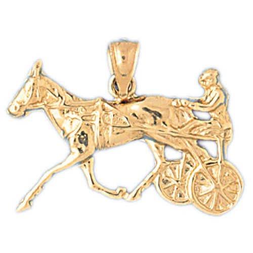 14K GOLD SPORT CHARM - HARNESS RACING # 3441