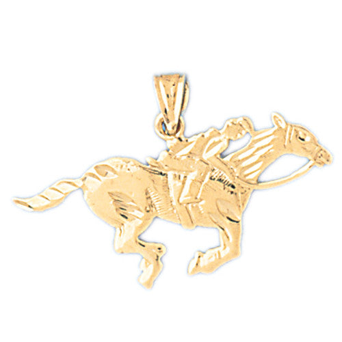 14K GOLD SPORT CHARM - HORSE RACING # 3444