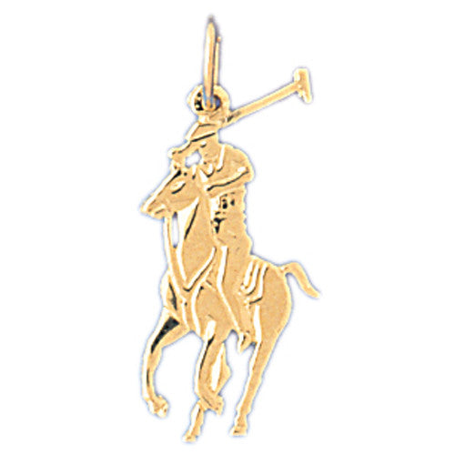 14K GOLD SPORT CHARM - HORSE RACING # 3448