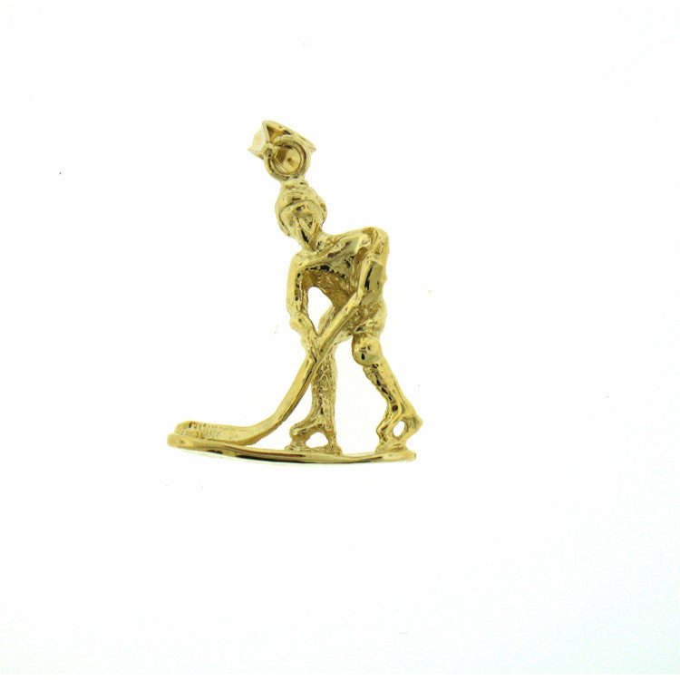 14K GOLD SPORT CHARM - ICE HOCKEY #3575