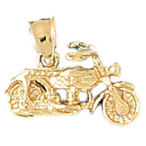14K GOLD SPORT CHARM - MOTORCYCLE #3641