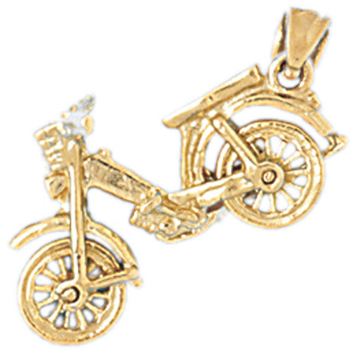 14K GOLD SPORT CHARM - MOTORCYCLE #3642