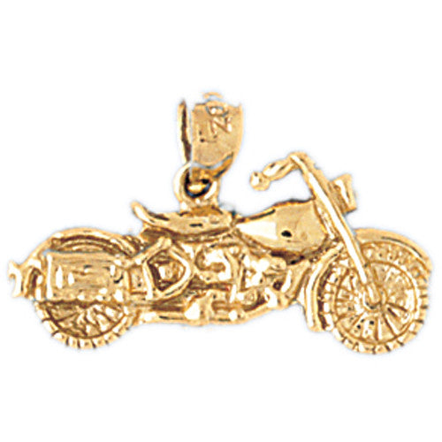 14K GOLD SPORT CHARM - MOTORCYCLE #3645