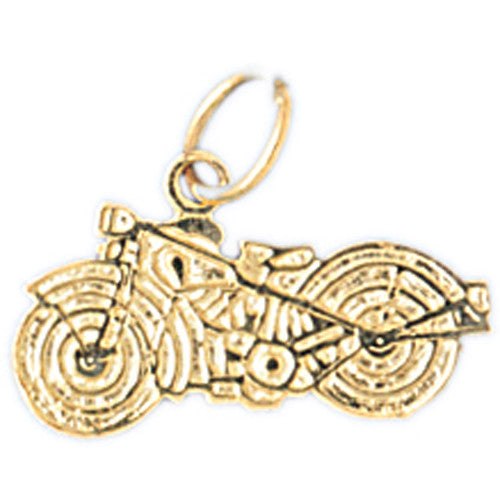 14K GOLD SPORT CHARM - MOTORCYCLE #3646