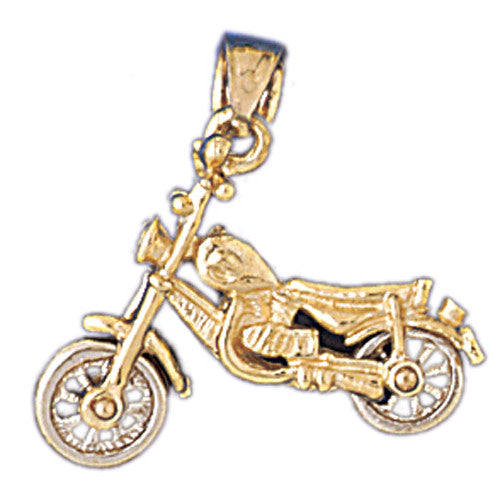 14K GOLD SPORT CHARM - MOTORCYCLE #3715