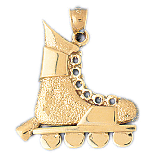 14K GOLD SPORT CHARM - ROLLER SKATE # 3426