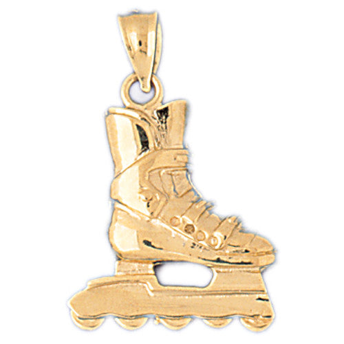 14K GOLD SPORT CHARM - ROLLER SKATE # 3427