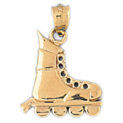 14K GOLD SPORT CHARM - ROLLER SKATE # 3429