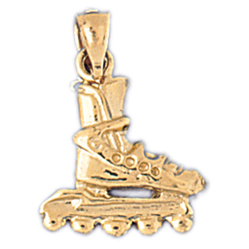 14K GOLD SPORT CHARM - ROLLER SKATE # 3430