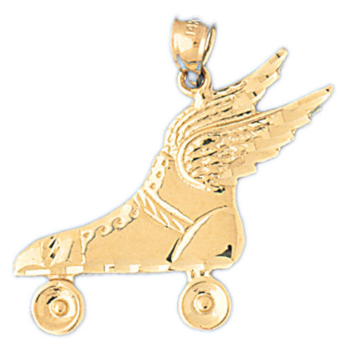 14K GOLD SPORT CHARM - ROLLER SKATE # 3432