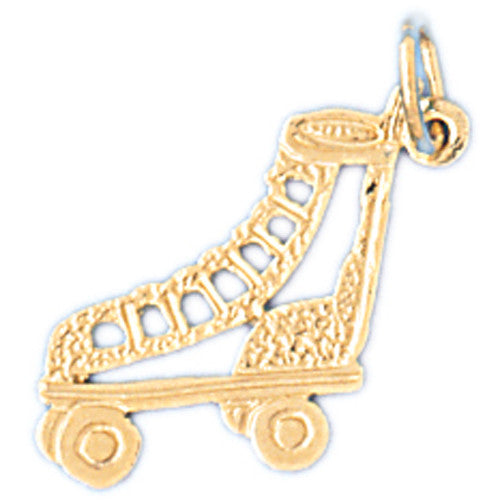 14K GOLD SPORT CHARM - ROLLER SKATE # 3433