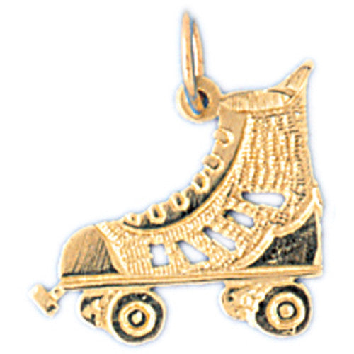 14K GOLD SPORT CHARM - ROLLER SKATE # 3434