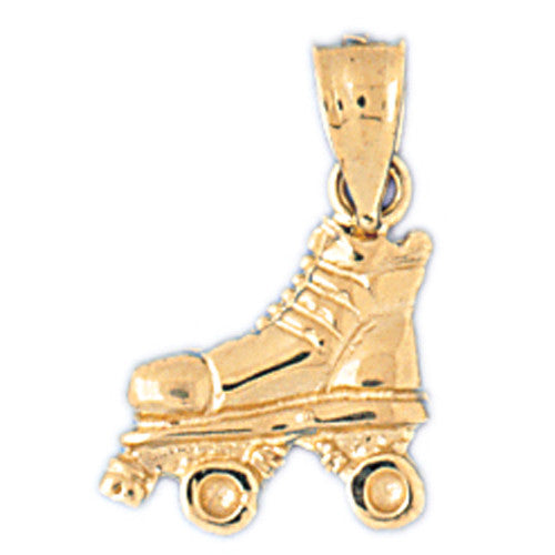 14K GOLD SPORT CHARM - ROLLER SKATE # 3435