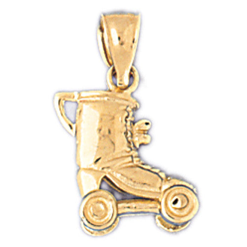 14K GOLD SPORT CHARM - ROLLER SKATE # 3436