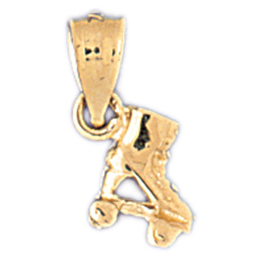 14K GOLD SPORT CHARM - ROLLER SKATE # 3437