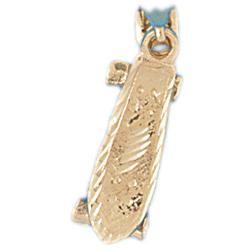 14K GOLD SPORT CHARM - SKATEBOARD # 3342