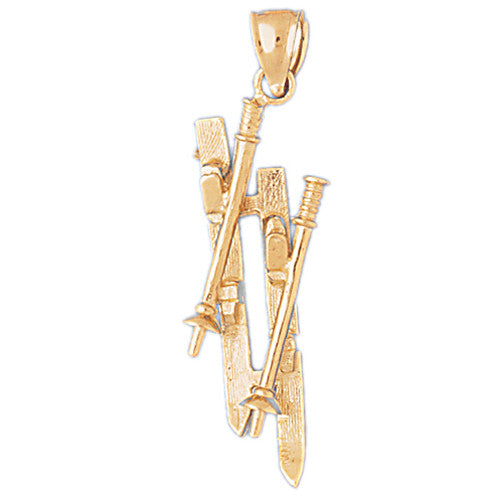 14K GOLD SPORT CHARM - SKI PACKAGE #3563