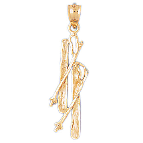 14K GOLD SPORT CHARM - SKI PACKAGE #3564