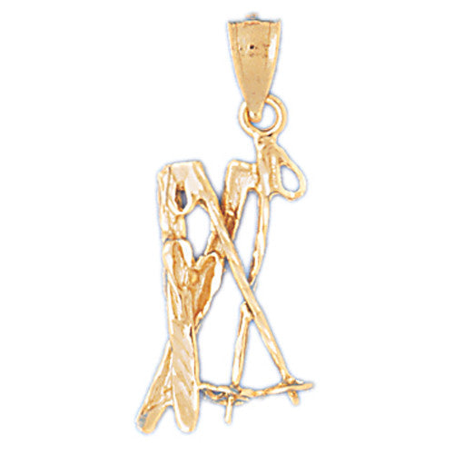 14K GOLD SPORT CHARM - SKI PACKAGE #3565