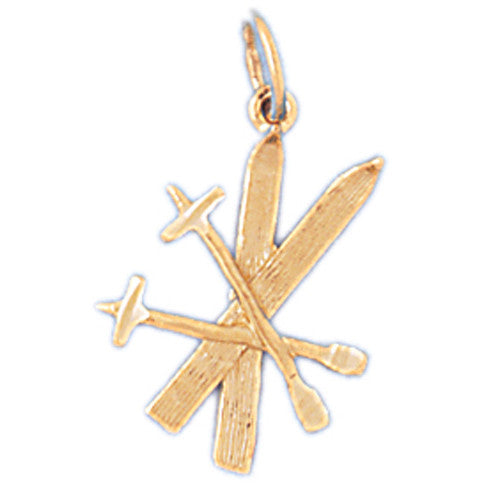 14K GOLD SPORT CHARM - SKI PACKAGE #3567