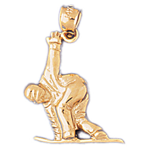 14K GOLD SPORT CHARM - SNOWBOARDING #3558