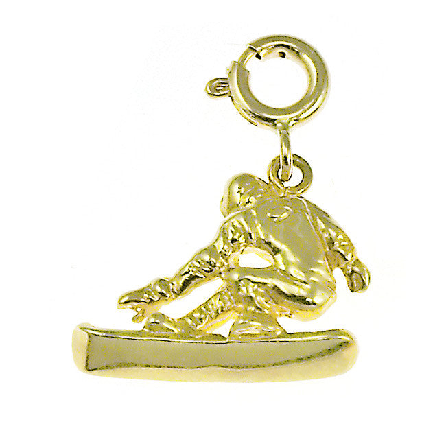 14K GOLD SPORT CHARM - SNOWBOARDING #3562