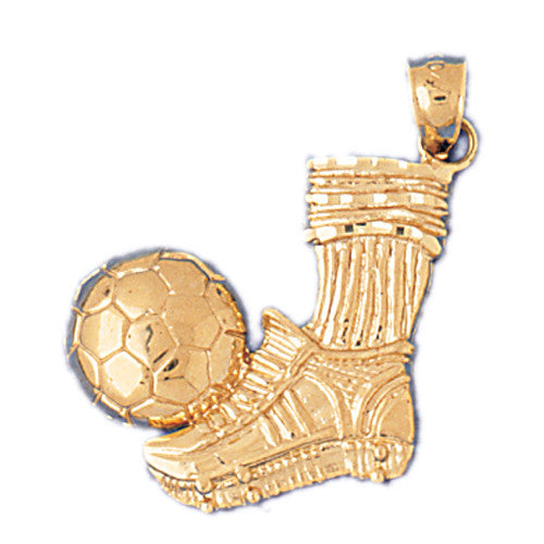 14K GOLD SPORT CHARM - SOCCER # 3250
