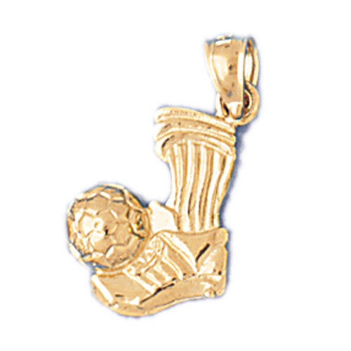 14K GOLD SPORT CHARM - SOCCER # 3251