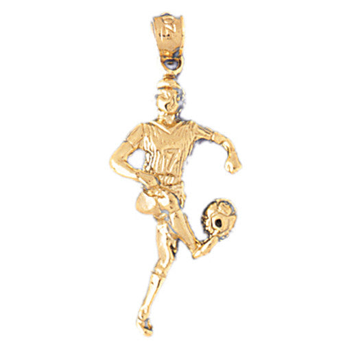 14K GOLD SPORT CHARM - SOCCER # 3257