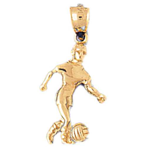 14K GOLD SPORT CHARM - SOCCER # 3258