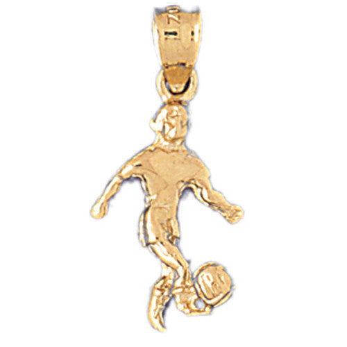 14K GOLD SPORT CHARM - SOCCER # 3266