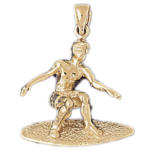 14K GOLD SPORT CHARM - SURFING #3607