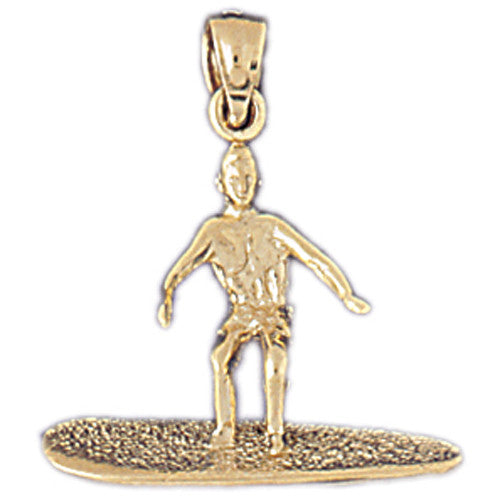 14K GOLD SPORT CHARM - SURFING #3608