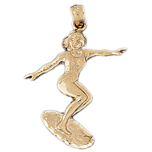 14K GOLD SPORT CHARM - SURFING #3609