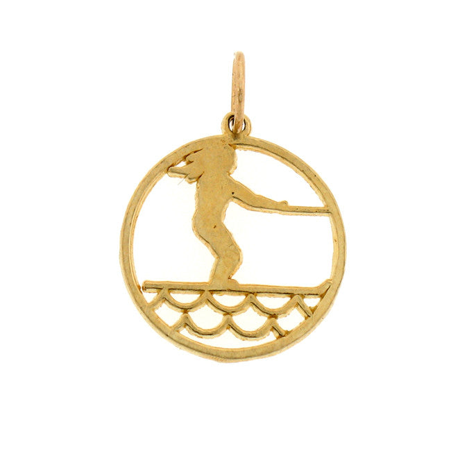14K GOLD SPORT CHARM - SURFING #6346