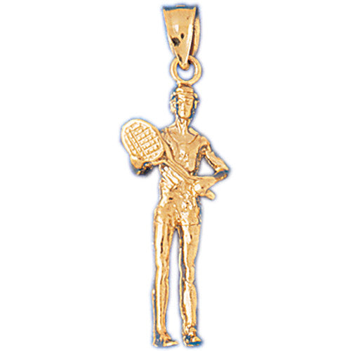14K GOLD SPORT CHARM - TENNIS # 3282