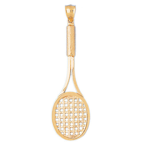 14K GOLD SPORT CHARM - TENNIS RACKET # 3289